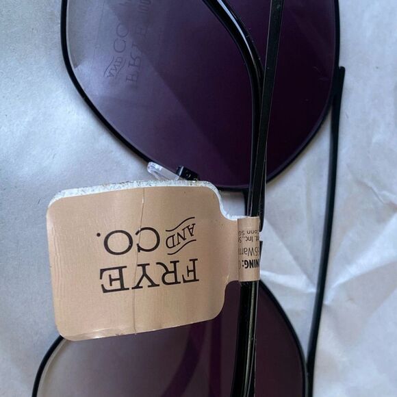 Frye Black Aviator Sunglasses